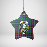 Clan Calder Tartan Crest Star Ceramic Ornament CI84 Calder Tartan Tartan Christmas
